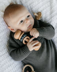 Beech & Silicone Rattle Denim