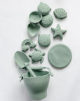 Bucket & Toys Set - Sage Green
