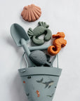 Silicone Beach Bucket & Toys Set - Sea Life