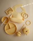Mushie Silicone Pacifier Holder Case Pale Daffodil