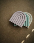 Mushie Rainbow Teether Cambridge Blue