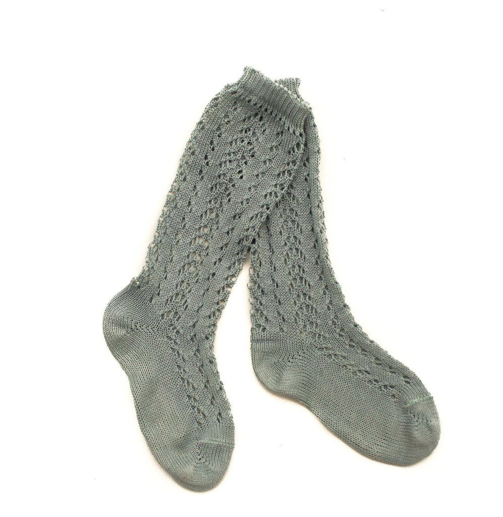 Sage Long Open Lace Socks | Condor