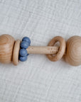 Beech & Silicone Rattle Denim