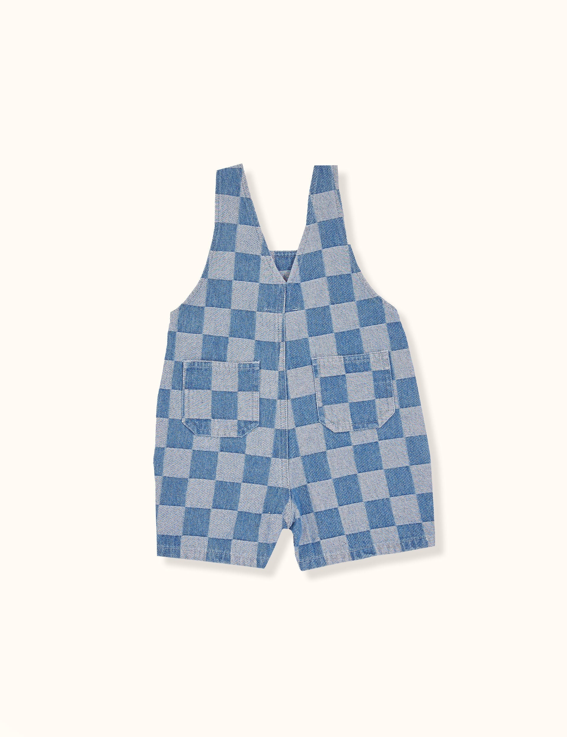 Goldie Ace Burton Check Denim Overalls