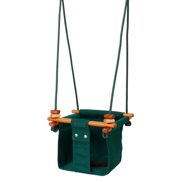 Solvej Baby and Toddler Canvas Swing, Forest Green