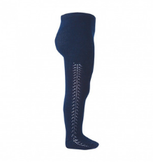 **PRE ORDER** Openwork Side Warm Tights Navy | Condor