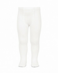 White Ribbed Tights