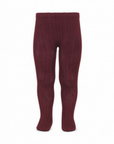 Garnet Ribbed Tights