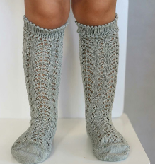 Sage Long Open Lace Socks | Condor