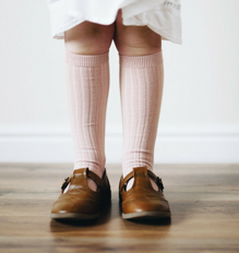Ribbed Socks Dusky Rose