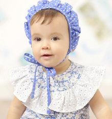 Baby Girls Blue Bonnet | Foque