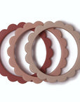 Mushie Teething Bracelet Flower 3 Pack
