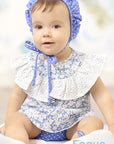 Baby Girls Blue Bonnet | Foque