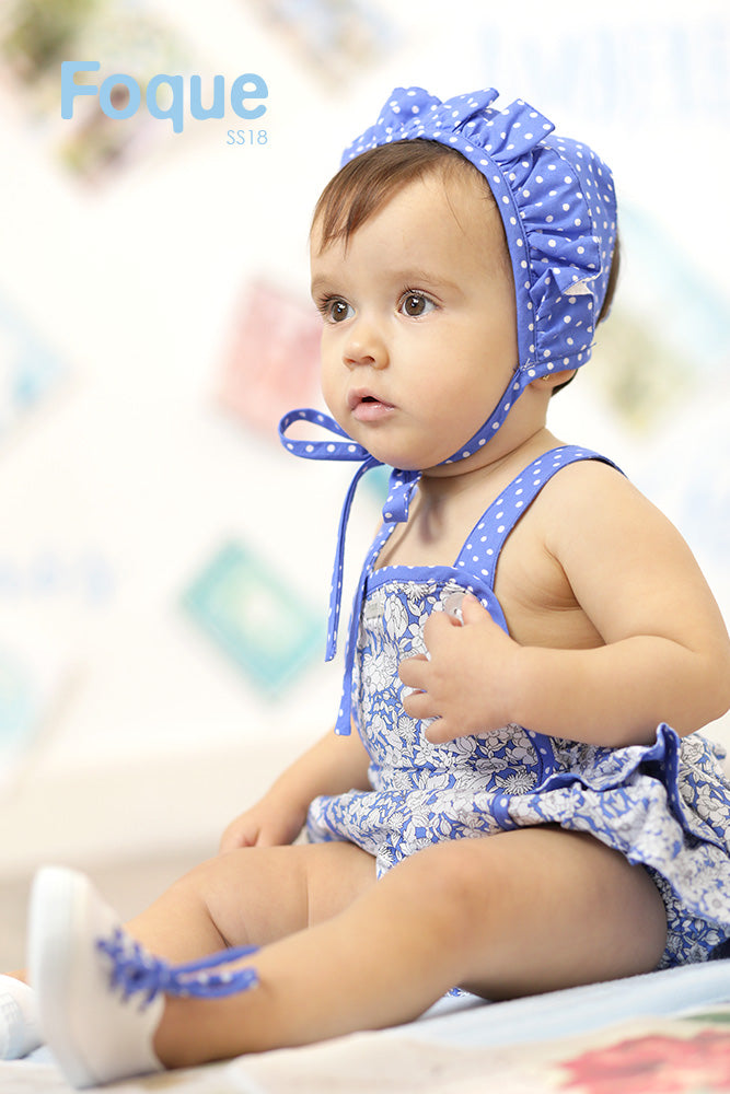 Baby Girls Blue Bonnet | Foque