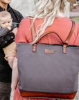 Arch Luxe Nappy Bag Grey/Tan