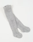 Openwork Side Warm Tights Light Grey