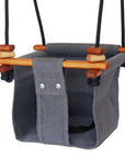 Solvej Baby and Toddler Canvas Swing, Smokey Grey