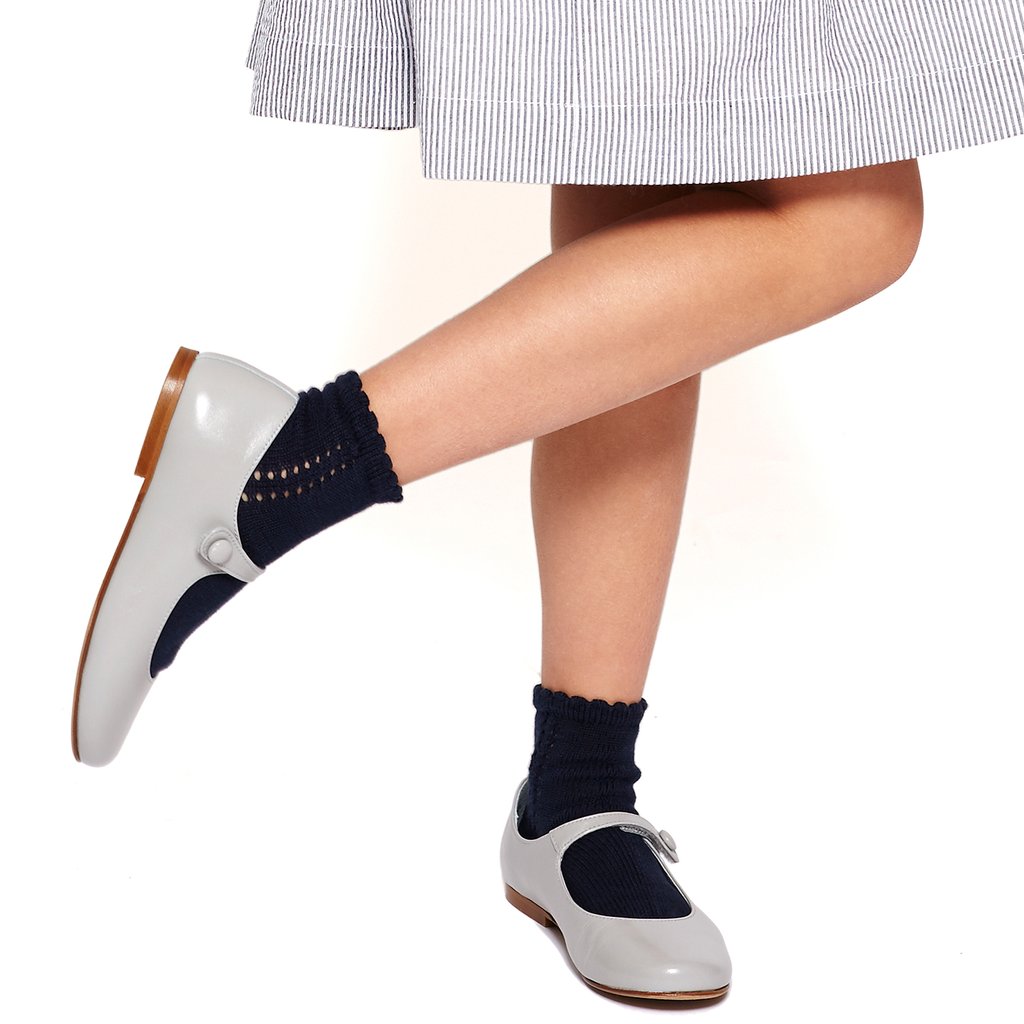 Short Lace Socks Navy | Condor