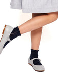 Short Lace Socks Navy | Condor