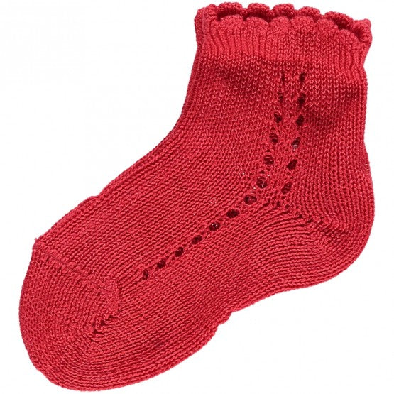 Short Lace Socks Red | Condor