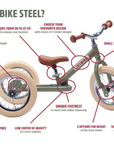 Trybike 2-in-1 Green Vintage