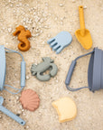 Beach Bucket & Toys Set - Blue Bear