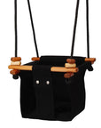 Solvej Baby and Toddler Canvas Swing, Black