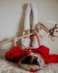 White Pom Pom Knee High Socks | classical child
