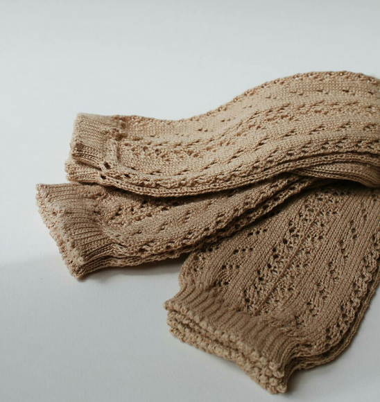 Tan Long Open Lace Socks | Condor