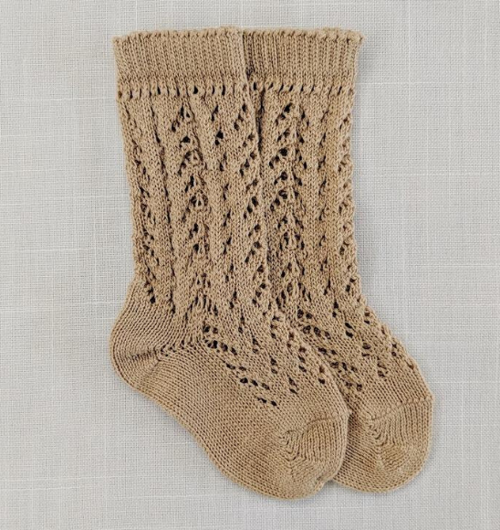 Tan Long Open Lace Socks | Condor