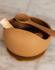 Silicone Suction Bowl Ochre
