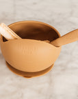 Silicone Suction Bowl Ochre