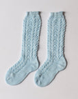 Baby Blue Long Lace Socks | Condor