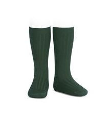 Ribbed Socks Bottle Green - Classical Child