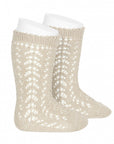 Linen Long Open Lace Socks | Condor