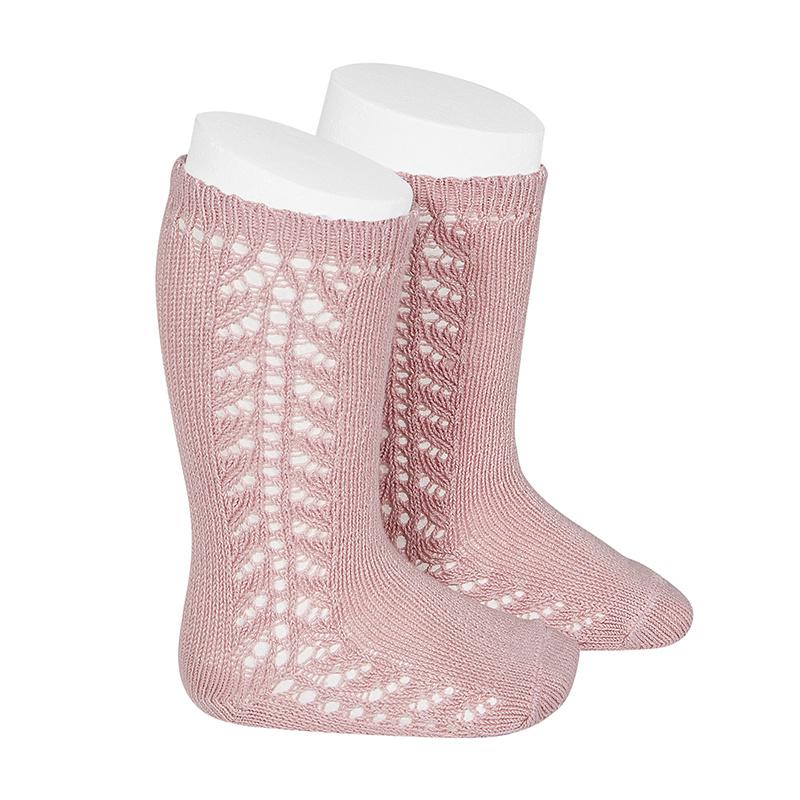 Long Side Detail Socks Rose | Condor