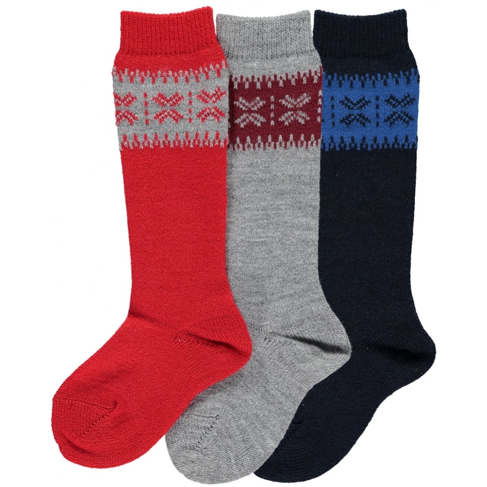 Nordic Border Knee High Socks