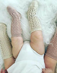Old Rose Long Open Lace Socks | Condor