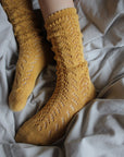 Mustard Long Lace Socks | Condor