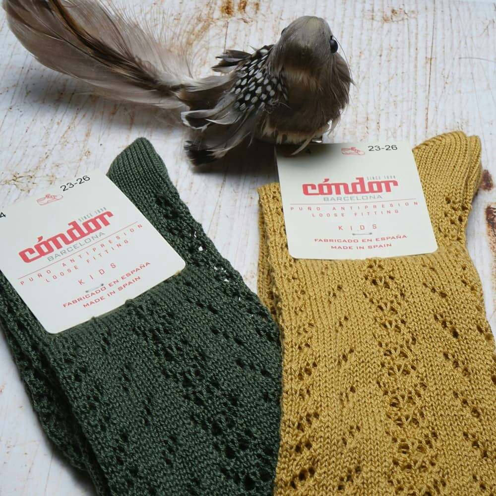 Mustard Long Lace Socks | Condor