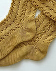 Mustard Long Lace Socks | Condor