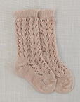 Old Rose Long Open Lace Socks | Condor