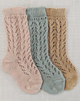 Old Rose Long Open Lace Socks | Condor