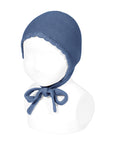 Condor French Blue Moss Stitch Cotton Bonnet