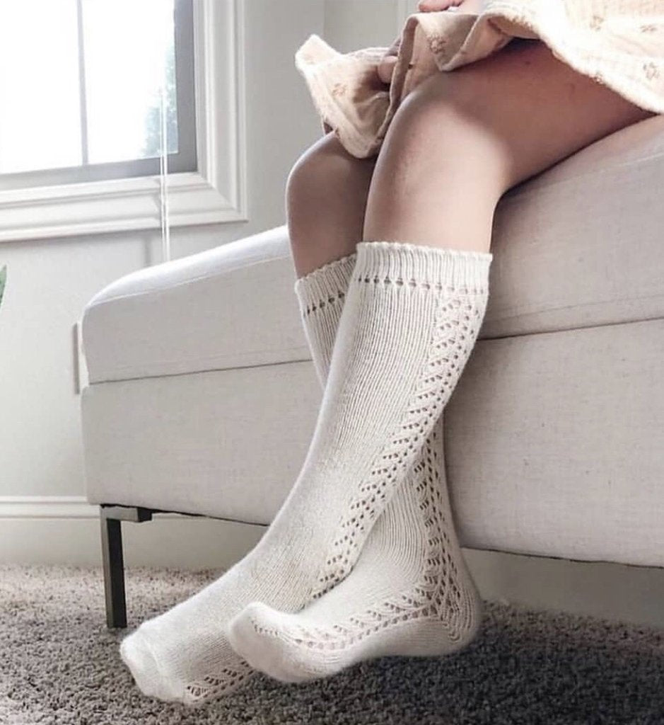 Long Side Detail Socks White | Condor