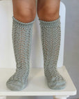 Sage Long Open Lace Socks | Condor