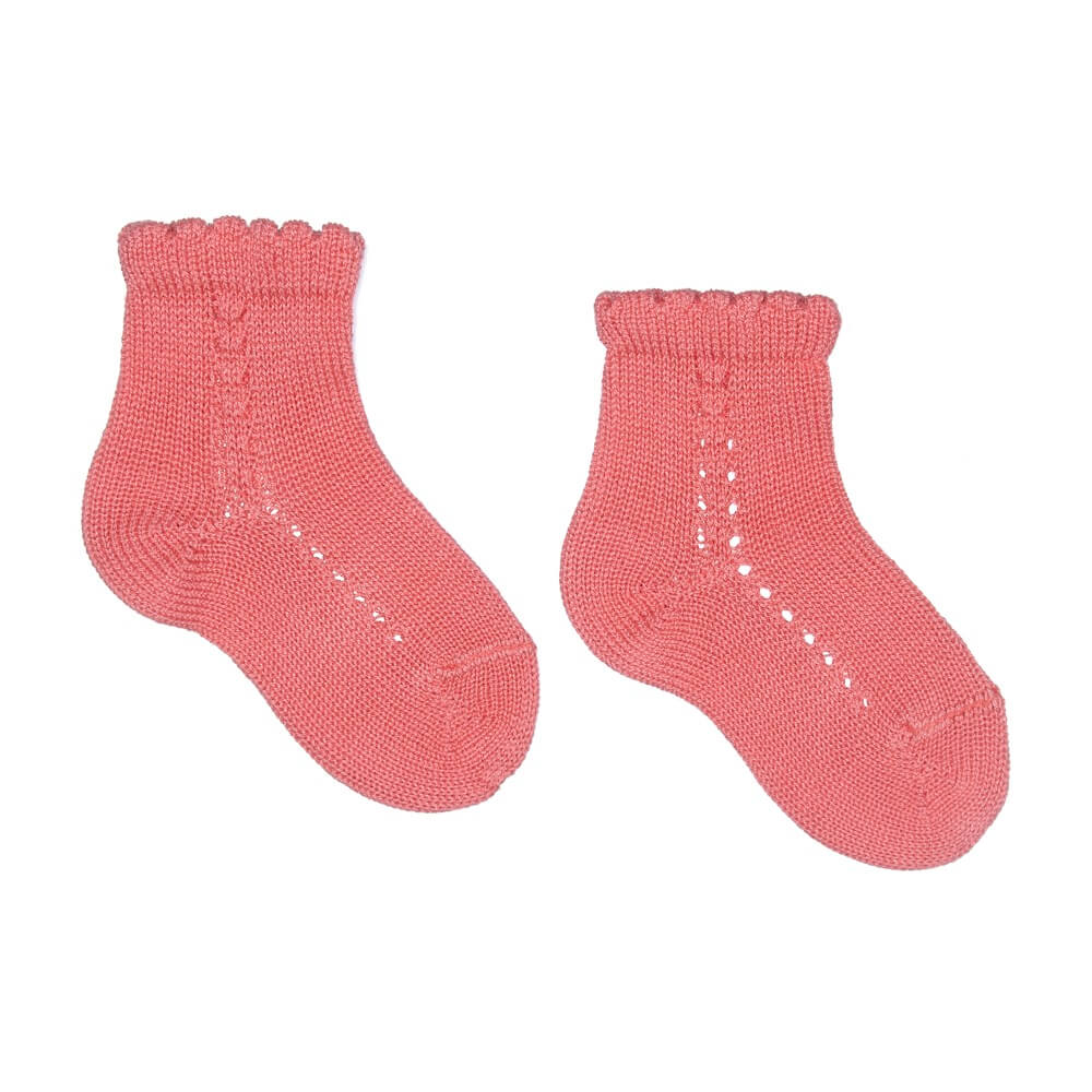 Short Lace Socks Coral | Condor
