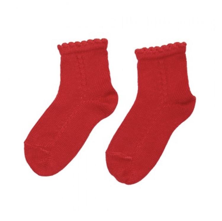 Short Lace Socks Red | Condor