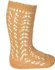 Mustard Long Lace Socks | Condor