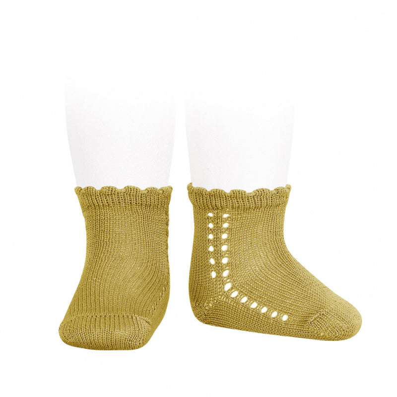 Short Lace Socks Mustard | Condor